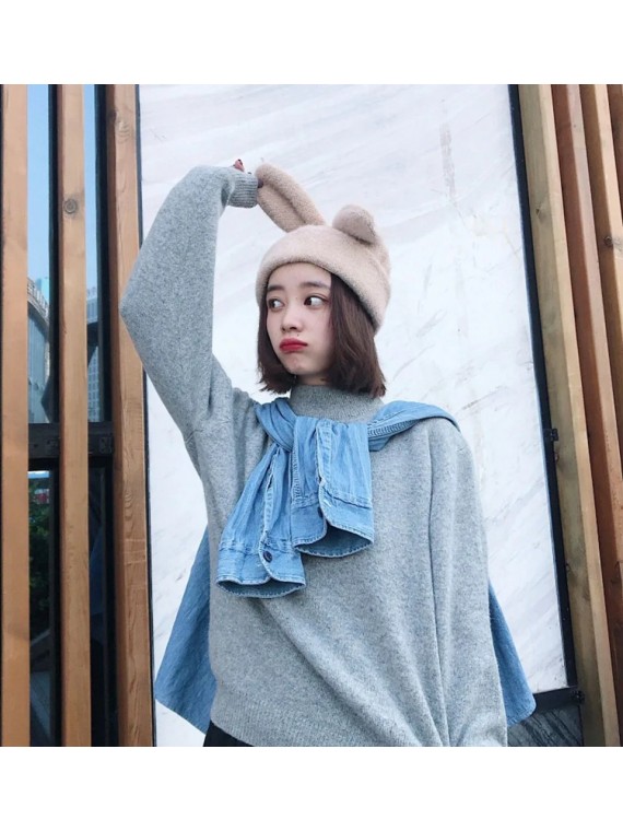 Fluffy bunny зимна шапка...