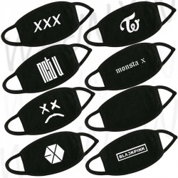 черна маска с щампа по...